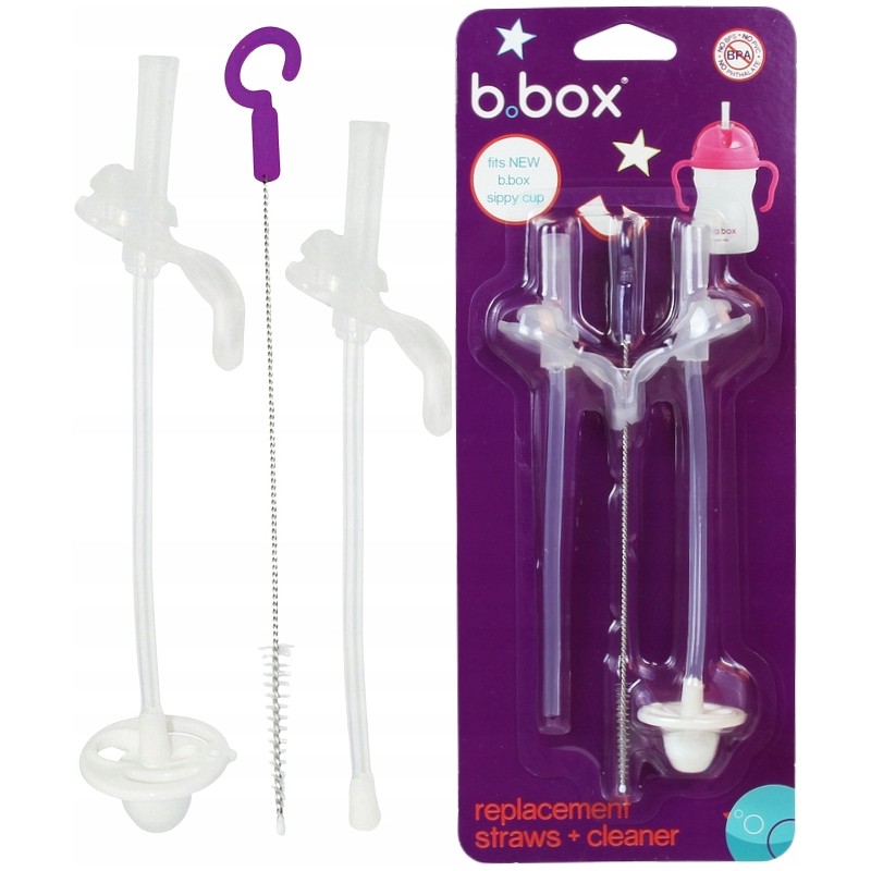 Zestaw 2 zapasowych słomek ze szczoteczką B.Box BB00525