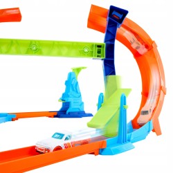 Outlet Hot Wheels Tor Wyścigowy Mistrzowski skok na pętli + pojazd