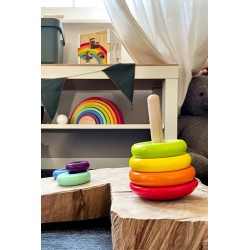 Outlet Piramidka Balansująca Small Foot 11775 7 elemetów Różnokolorowych