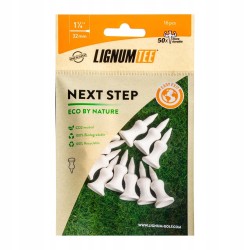 Kołeczki golfowe LIGNUM TEE biodegradowalne 16 szt. 32 mm białe