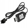 Outlet USB Ładowarka SM-3P 7,4V 2S LiPo z LED do akumulatorów RC Czarna