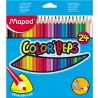 Outlet Zestaw 24 sztuk Kredek ołówkowych Maped Colorpeps Trójkątne Kolorowe