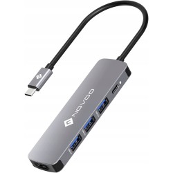 Outlet NOVOO koncentrator USB C, adapter 5 w 1