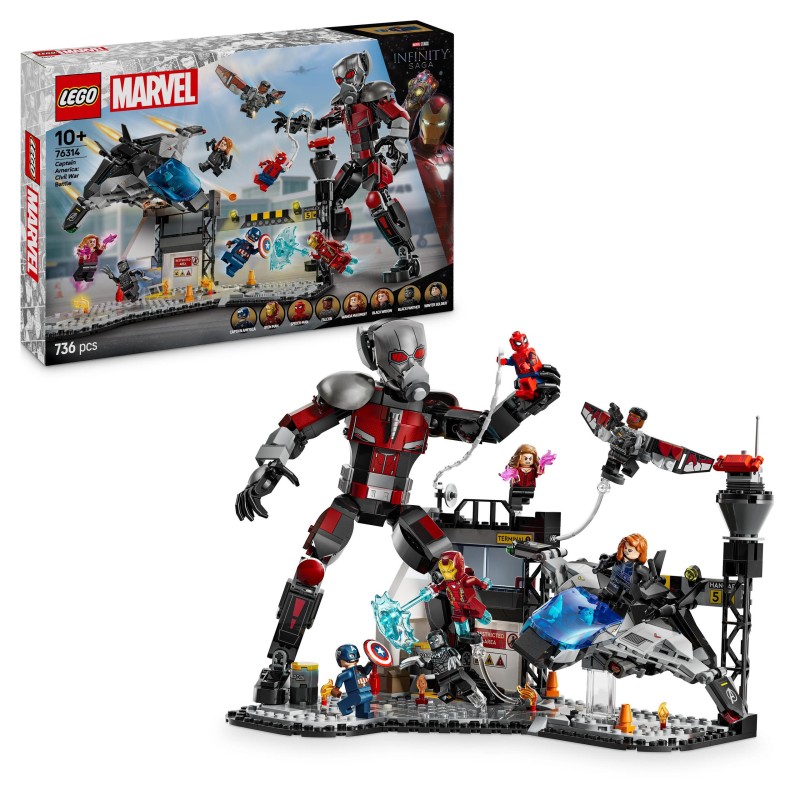 LEGO Super Heroes 76314 Kapitan Ameryka: Wojna bohaterów- bitwa