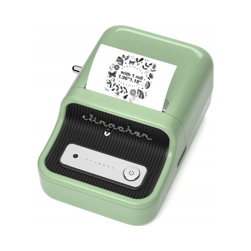 Outlet Mini drukarka termiczna etykiet w stylu retro Niimbot B21S Zielony