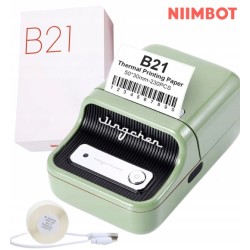 Outlet Mini drukarka termiczna etykiet w stylu retro Niimbot B21S Zielony