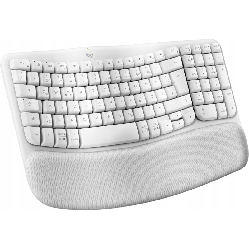 Outlet Klawiatura membranowa Logitech Wave Keys QWERTZ DEU Biały
