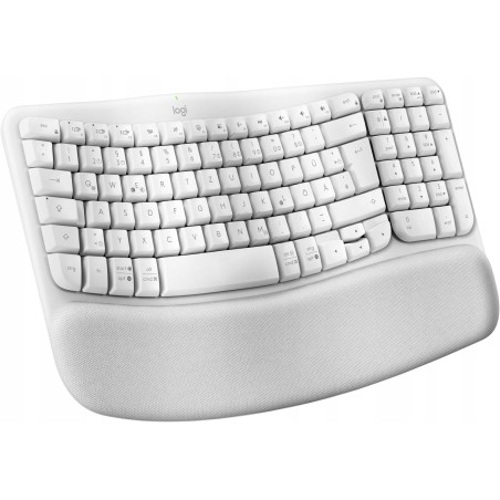 Outlet Klawiatura membranowa Logitech Wave Keys QWERTZ DEU Biały