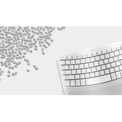 Outlet Klawiatura membranowa Logitech Wave Keys QWERTZ DEU Biały