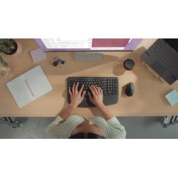 Outlet Klawiatura membranowa Logitech Wave Keys QWERTZ DEU Biały