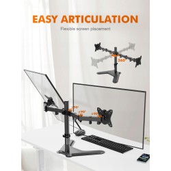 Outlet Podwójny Uchwyt Grifema na 2 monitory 13-32" maks 10kg VESA 100X100