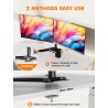 Outlet Podwójny Uchwyt Grifema na 2 monitory 13-32" maks 10kg VESA 100X100