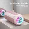 Outlet Przenośny Głośnik Ortizan Bluetooth IPX7 LED Hi-Fi 360° Różowy