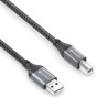 Outlet Sonero kabel USB 2.0 A B do drukarki 5 m 480 Mb/s czarny szary