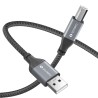 Outlet Sonero kabel USB 2.0 A B do drukarki 5 m 480 Mb/s czarny szary