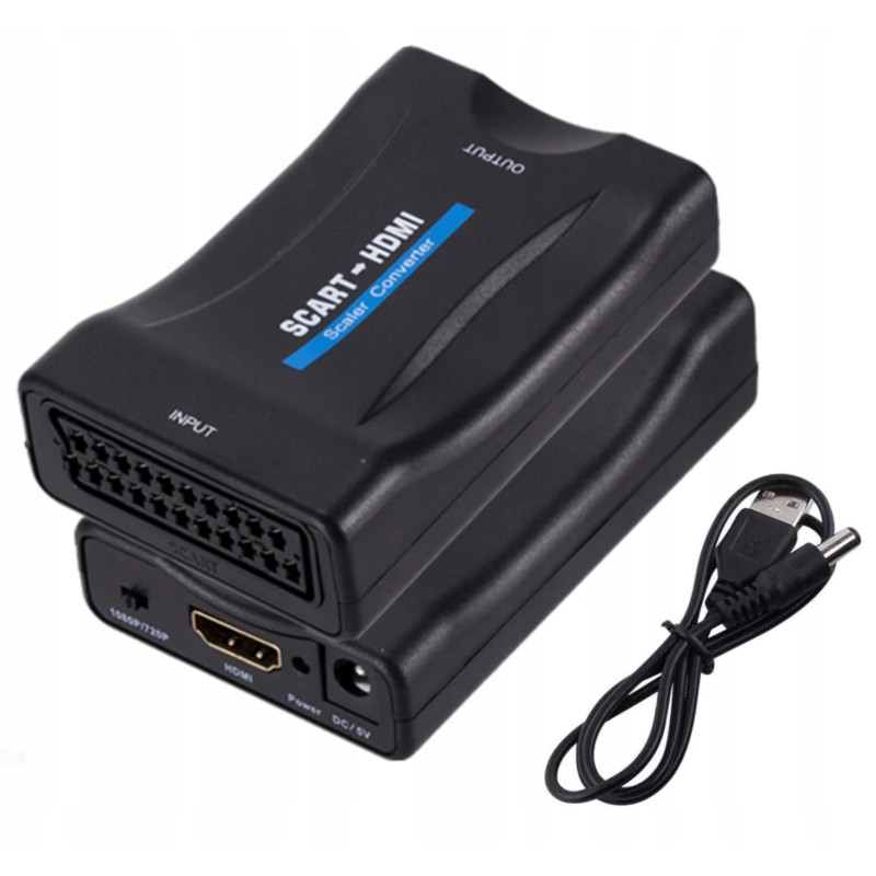 Outlet Adapter Konwerter Scart Do Hdmi Przejściówka Sygnalu Eurozłącze Av