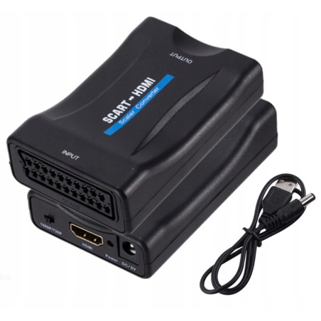 Outlet Adapter Konwerter Scart Do Hdmi Przejściówka Sygnalu Eurozłącze Av