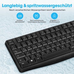 Outlet KOORUI Zestaw Klawiatura QWERTZ i Mysz QWERTZ Czarny
