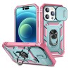 Outlet DAWEIXEAU Etui iPhone 14 Pro 6.1" z przesuwaną soczewką Różowe TPU