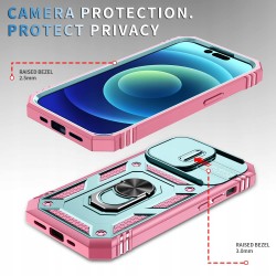 Outlet DAWEIXEAU Etui iPhone 14 Pro 6.1" z przesuwaną soczewką Różowe TPU