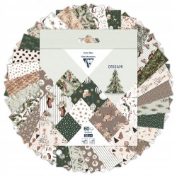 Outlet Papier origami Boże Narodzenie Clairefontaine 70 g/m² 15x15cm 60