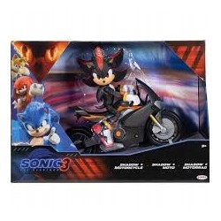Outlet ZESTAW SONIC 3 THE HEDGEHOG FIGURKA SHADOW + CZARNY MOTOCYKL