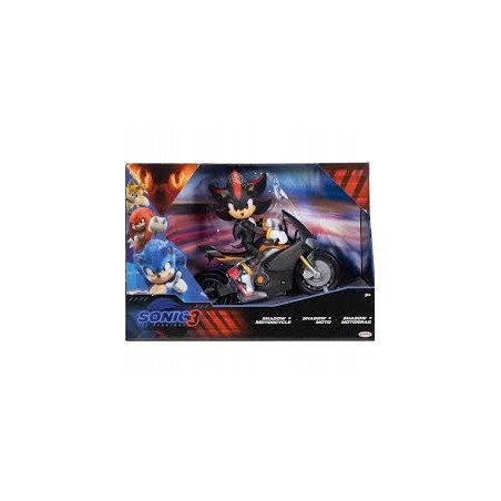Outlet ZESTAW SONIC 3 THE HEDGEHOG FIGURKA SHADOW + CZARNY MOTOCYKL