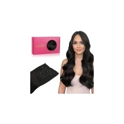Outlet WENNALIFE Dopinki do włosów z prawdziwych włosów czarne 35cm