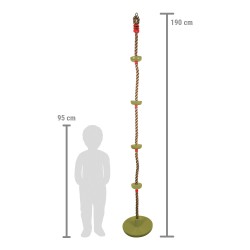 Outlet Mocna Lina do wspinaczki z huśtawką 2w1 do ogródka 190cm 3+