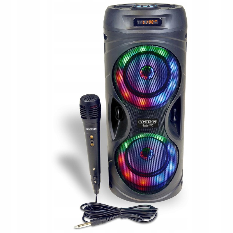 Outlet Głośnik przenośny Bluetooth BONTEMPI Sonicsync karaoke z mikrofonem