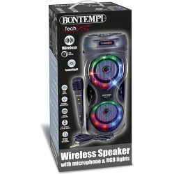 Outlet Głośnik przenośny Bluetooth BONTEMPI Sonicsync karaoke z mikrofonem