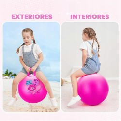 Outlet INPODAK Piłka Skacząca z Jednorożcem 45cm Różowa dla dzieci 3-8 lat