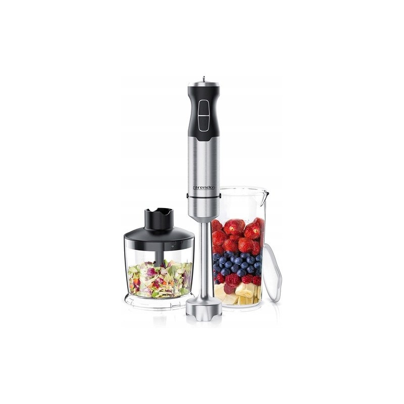 Outlet Blender ręczny Arendo 305401 1000 W srebrny/szary do kuchnii OPIS