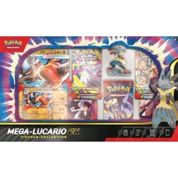 Kolekcjonerska Gra Karciana Pokémon PKM Mega-Lucario Ex z figurką DE