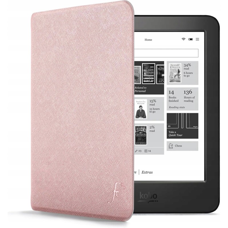 Outlet Forefront Cases etui Kobo Aura H2O Edition 1 2014 N250 różowe złoto