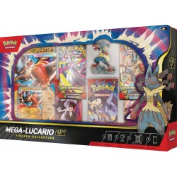 Outlet Kolekcjonerska Gra Karciana Pokémon PKM Mega-Lucario Ex z figurką DE