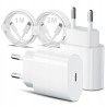 Outlet INSYSTEM ładowarka 2x20W USB C do iPhone z 2 kablami 1m/2m