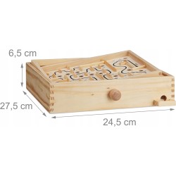 Outlet Gra zręcznościowa drewniany labirynt RELAXDAYS gra logiczna