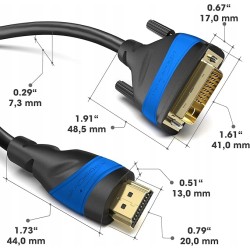 Outlet KabelDirekt-Przewód HDMI do DVI-D 24+1 1,5m HighSpeed 1080p Full HD