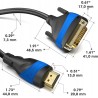 Outlet KabelDirekt-Przewód HDMI do DVI-D 24+1 1,5m HighSpeed 1080p Full HD