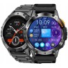 Outlet LIGE smartwatch męski czarna stal Bluetooth rozmowy 1.43 Android iOS