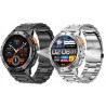 Outlet LIGE smartwatch męski czarna stal Bluetooth rozmowy 1.43 Android iOS