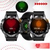 Outlet LIGE smartwatch męski czarna stal Bluetooth rozmowy 1.43 Android iOS