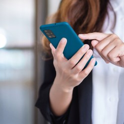 Outlet Kwmobile Etui do Samsung Galaxy A51 Miękkie Sylikonowe Niebieskie