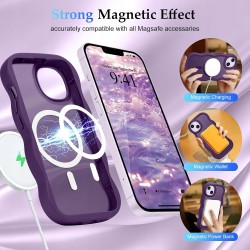 Outlet Etui magnetyczne przezroczysto-fioletowe do iPhone 15 Plus/14 Plus