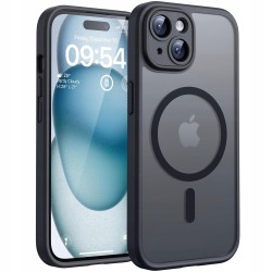 Outlet Etui Magnetyczne do iPhone 15 Plus 6,7" MagSafe Czarno-Przeźroczyste