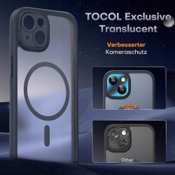 Outlet Etui Magnetyczne do iPhone 15 Plus 6,7" MagSafe Czarno-Przeźroczyste