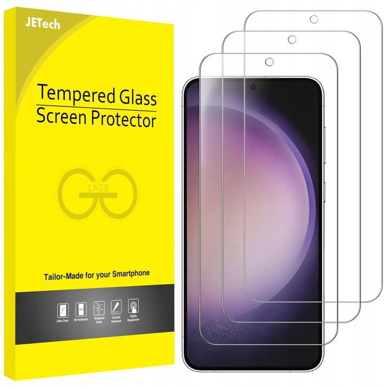 Outlet JETech Szkło Hartowane do Samsung Galaxy S23+ 5G, 6,6", 3 szt.