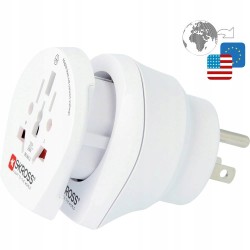 Outlet Adapter podróżny Skross 1.500204-E CO W do USA Biały
