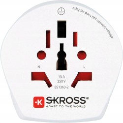 Outlet Adapter podróżny Skross 1.500204-E CO W do USA Biały